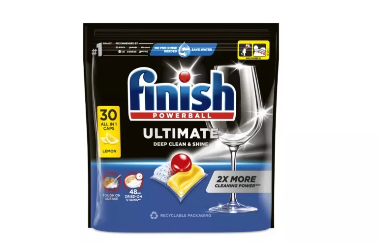 KAPSUŁKI DO ZMYWARKI FINISH POWERBALL QUANTUM ULTIMATE CYTRYNOWE 30 SZT