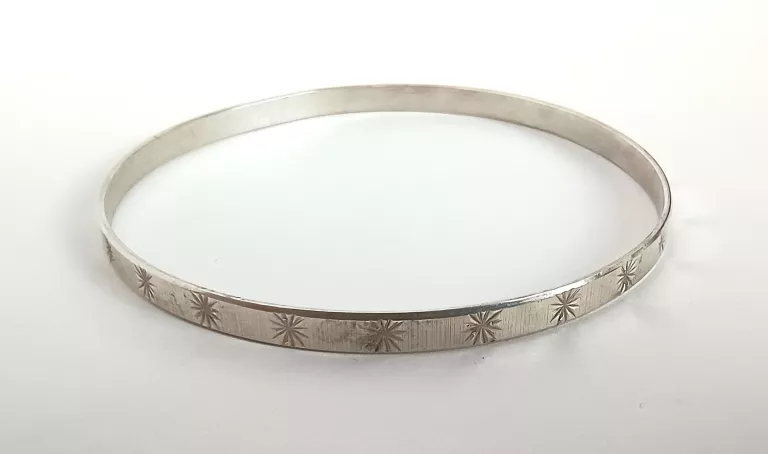 STARA SREBRNA BRANSOLETKA KOŁO 9,68G ŚR:70MM