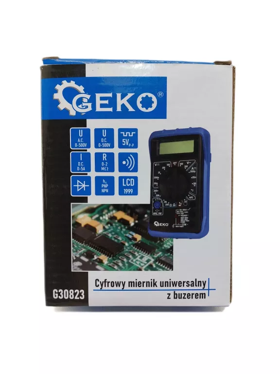 CYFROWY MIERNIK Z BUZEREM UNIWERSALNY GEKO