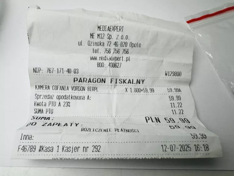 KAMERA COFANIA VORDON 8IRPL