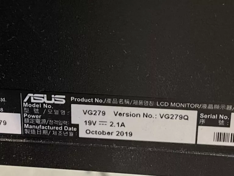 MONITOR ASUS TUF GAMING VG279Q 27"