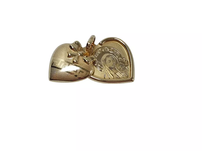 ZŁOTA ZAWIESZKA SERCE PUZDERKO MATKA BOSKA 333 1,62G