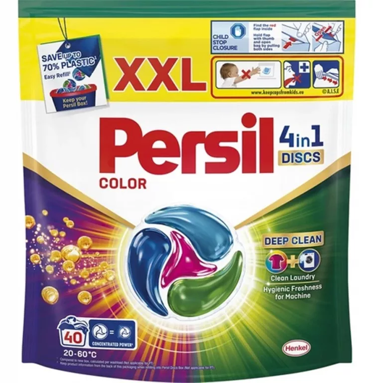 PERSIL KAPSUŁKI DO PRANIA DISCS 4W1 COLOR 40 PRAŃ