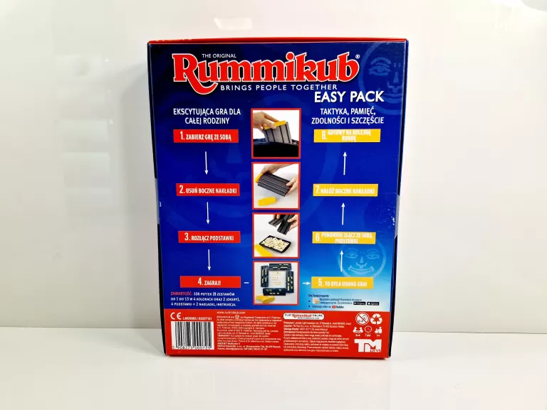 GRA PLANSZOWA LEMADA RUMMIKUB GRA EASY LMD9682 TM TOYS MAŁY