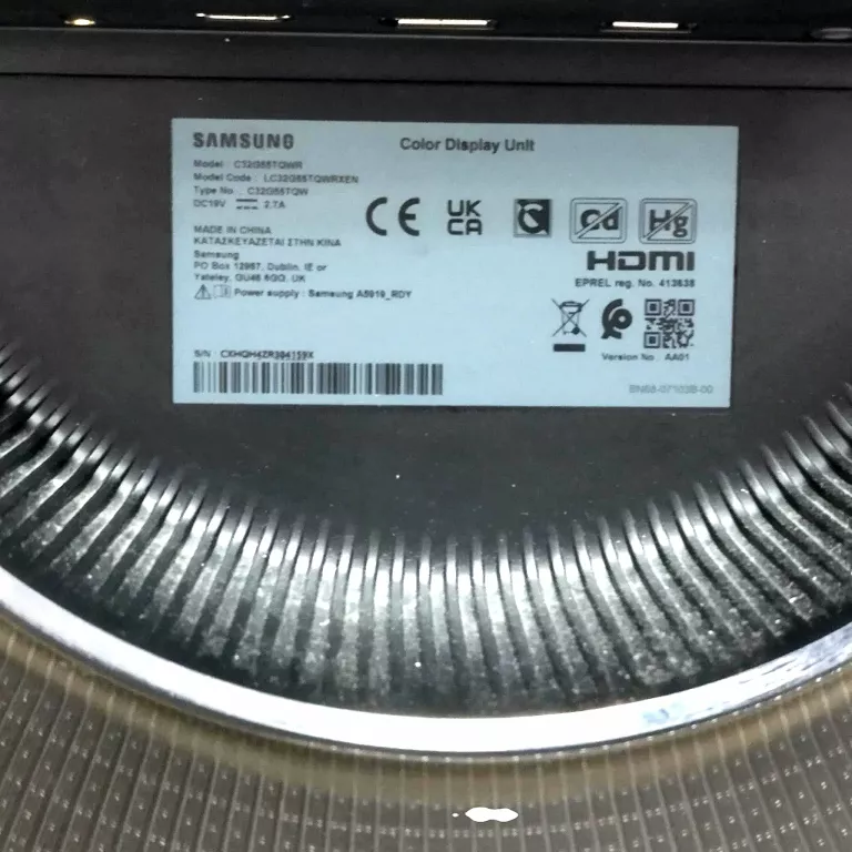 MONITOR KOMPUTEROWY SAMSUNG LC32G55TQWRXEN KOMPLET PUDEŁKO