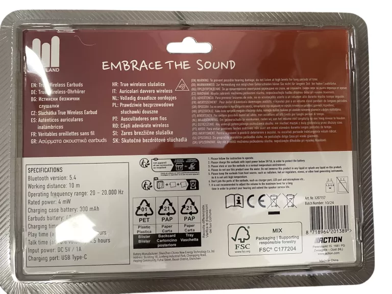 SŁUCHAWKI EARBUDS RE500 BIAŁE