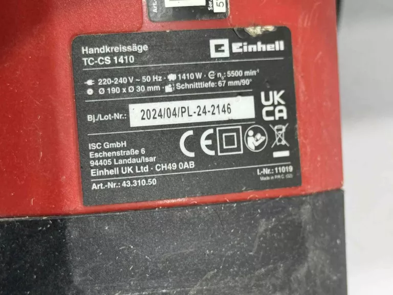 PIŁA TARCZOWA EINHELL TC-CS 1400