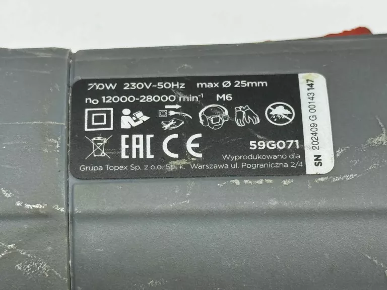 GRAPHITE SZLIFIERKA PROSTA 710W 59G071