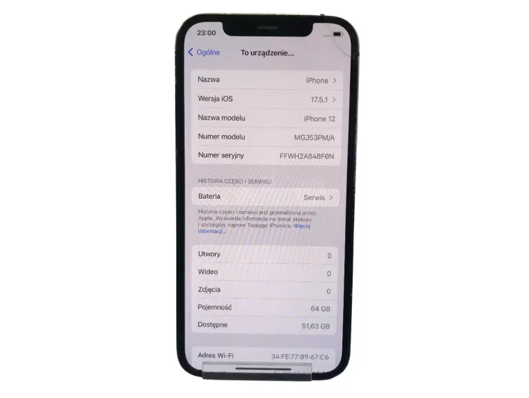 TELEFON IPHONE 12 64GB 78% KONDYCJI BATERII