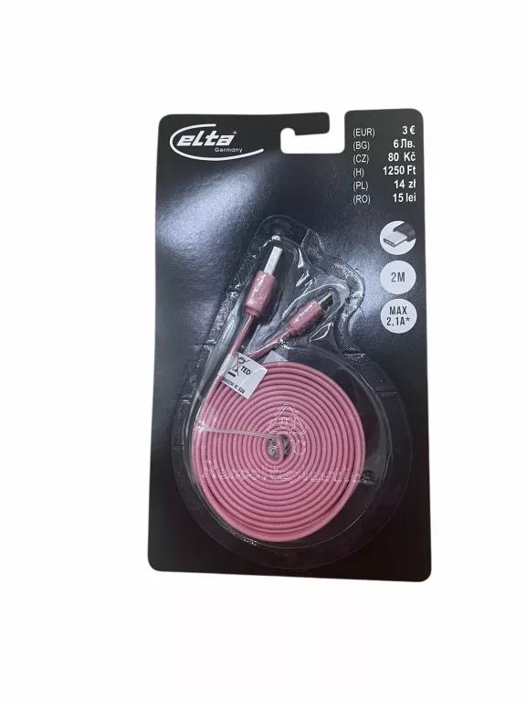 KABEL TYP C RÓZOWY ELTA 2M
