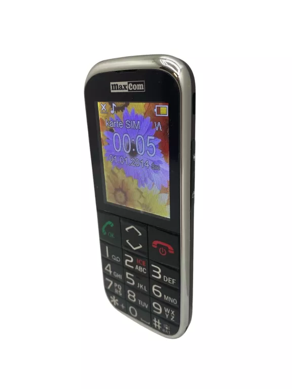 TELEFON KOMÓRKOWY MAXCOM MM720 4 MB / 2 MB 3G SREBRNY