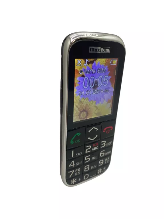 TELEFON KOMÓRKOWY MAXCOM MM720 4 MB / 2 MB 3G SREBRNY