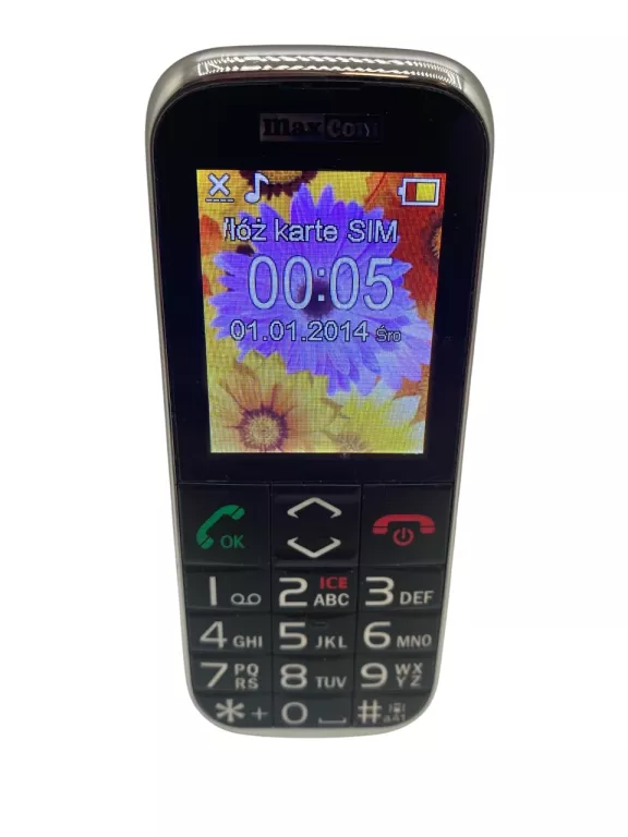 TELEFON KOMÓRKOWY MAXCOM MM720 4 MB / 2 MB 3G SREBRNY