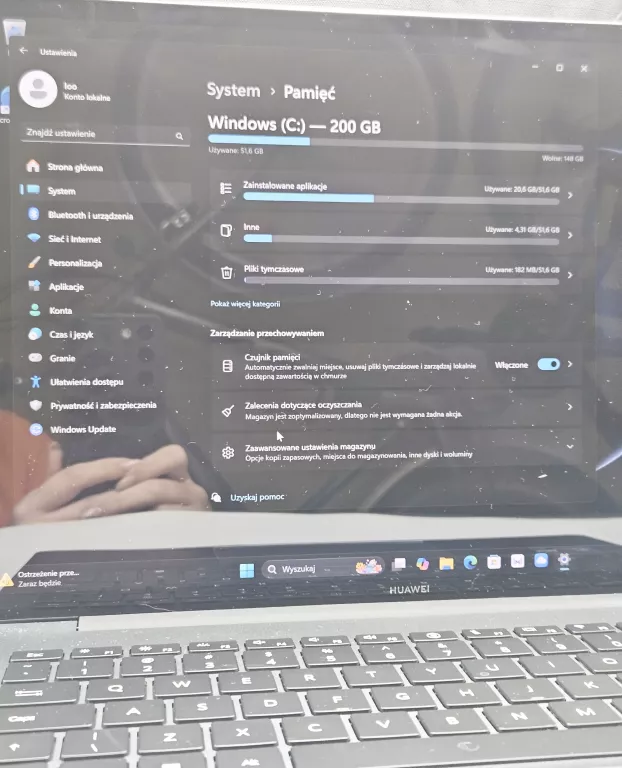 LAPTOP HUAWEI FLEMINGH-W5651T 14,2 " INTEL CORE ULTRA 5 512 GB KOMPL