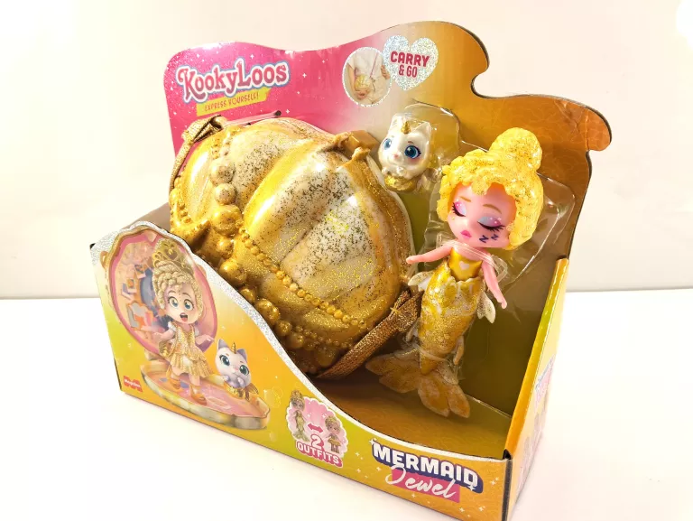 LALKA KOOKYLOOS MERMAID - JEWEL - LALECZKA SYRENKA TOREBKA *IDEAŁ*
