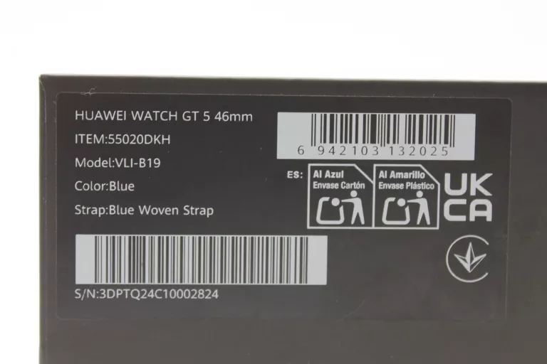 SMARTWATCH HUAWEI WATCH GT 5 NIEBIESKI 46MM KOMPLET