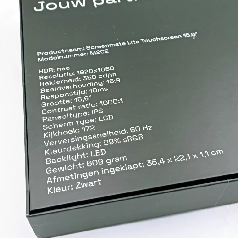 MONITOR PRZENOŚNY SCREENMATE LITE TOUCHSCREEN 15.6"
