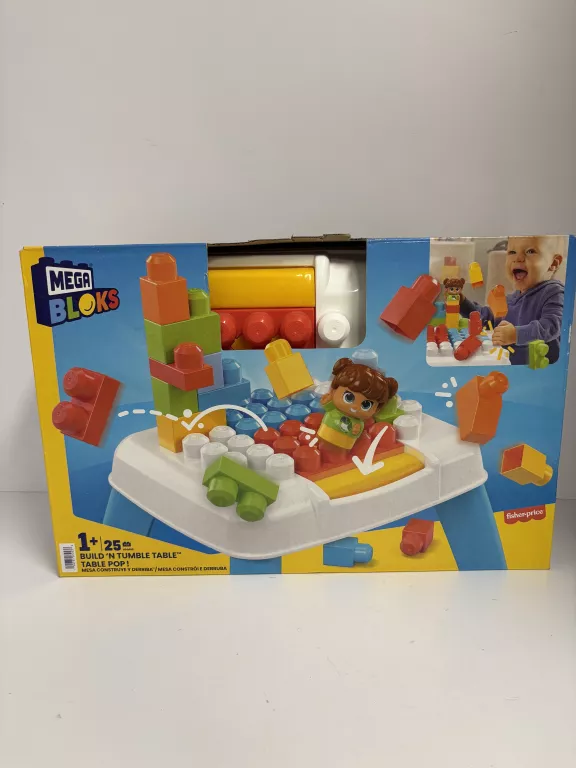 MEGA BLOKS STOLIK Z KLOCKAMI BUDUJ I ZRZUCAJ HHM99