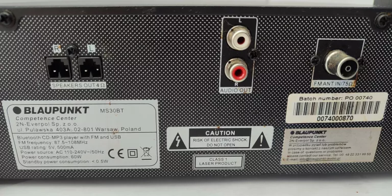 WIEŻA BLAUPUNKT MS 30BT
