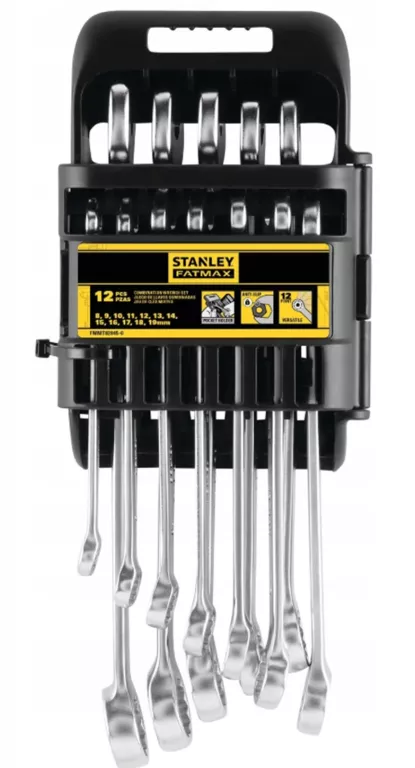 ZESTAW KLUCZY PŁASKO-OCZKOWYCH STANLEY 12SZT 8-19MM FMMT82845-0