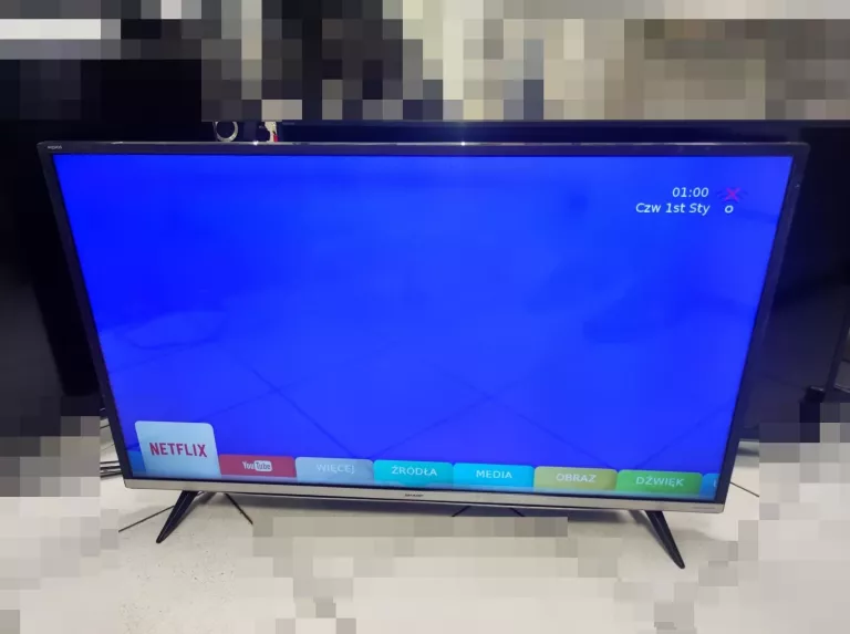 TELEWIZOR SHARP LC-40CFG6452E + PILOT. 40 CALI, NETFLIX, YOUTUBE