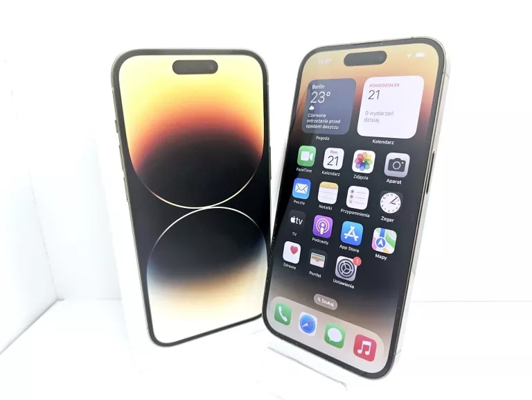 TELEFON IPHONE 14 PRO 128GB 87% BATERIA ZŁOTY KOMPLET