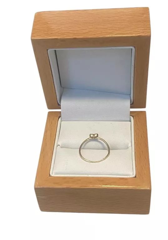 ŚLICZNY MINIMALISTYCZNY ZŁOTY PIERŚCIONEK 585 0,70G ROZMIAR 8