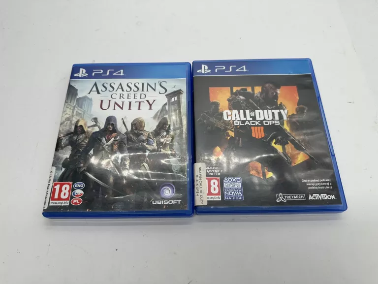 2 GRY NA PS4 BLACK OPS IIII I ASSASSINN CREED UNITY