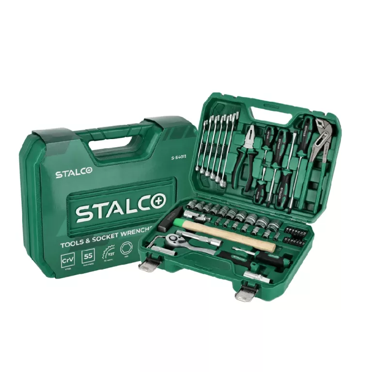 STALCO 55EL. ZESTAW NARZĘDZI W WALIZCE S-54011