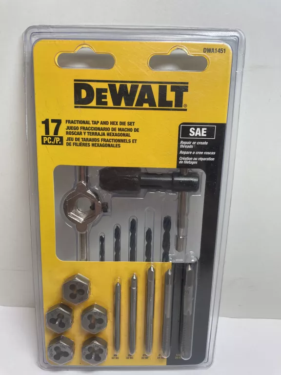 ZESTAW GWINTOWNIKÓW I WIERTEŁ DEWALT 17PC DWA 1451