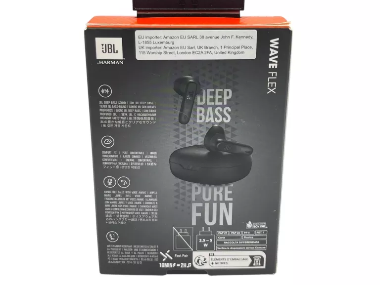 SŁUCHAWKI BEZPRZEWODOWE DOUSZNE JBL WAVE FLEX TWS BLACK CZARNE BT 5.2, IP5