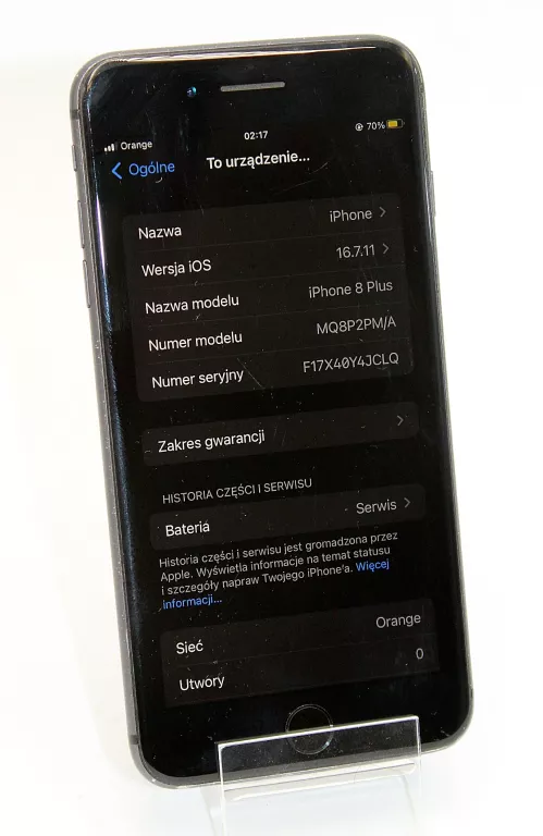TELEFON APPLE IPHONE 8 PLUS (MQ8P2PM/A) 256GB GRAY BATERIA 73%