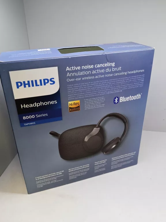 SŁUCHAWKI BEZPRZEWODOWE WOKÓŁUSZNE PHILIPS TAPH805BK