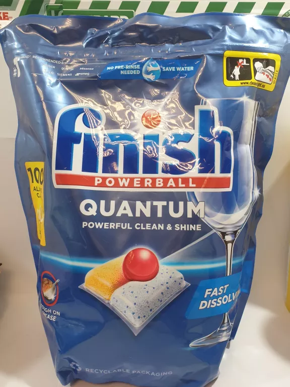 KAPSUŁKI DO ZMYWARKI FINISH QUANTUM ALL IN 1 CYTRYNOWE 100 SZT.