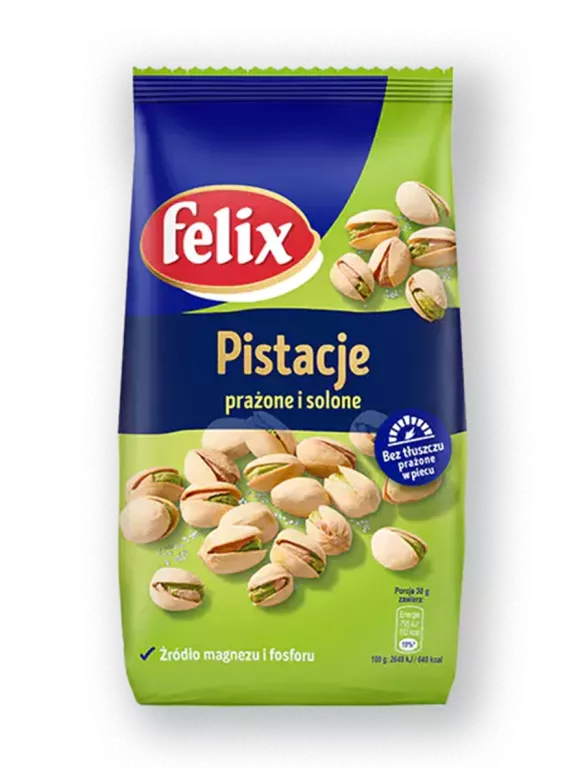 PISTACJE PRAŻONE SOLONE FELIX 360G 06/2026