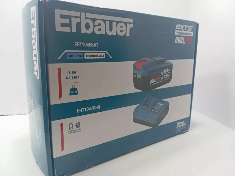 AKUMULATOR + ŁADOWARKA ERBAUER KFP3C12VDE 18V/36V 6.0/3.0 AH
