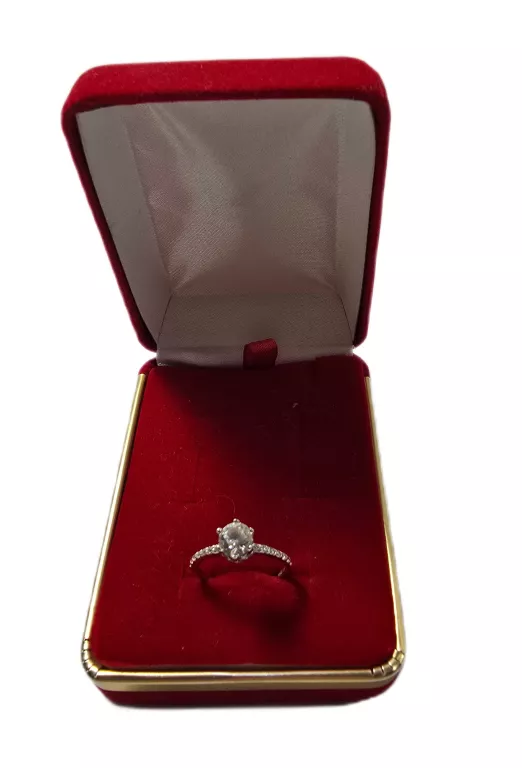 ŚLICZNY PIERŚCIONEK Z BIAŁEGO ZŁOTA PRÓBY 585 / R. 12 / 1,87G!