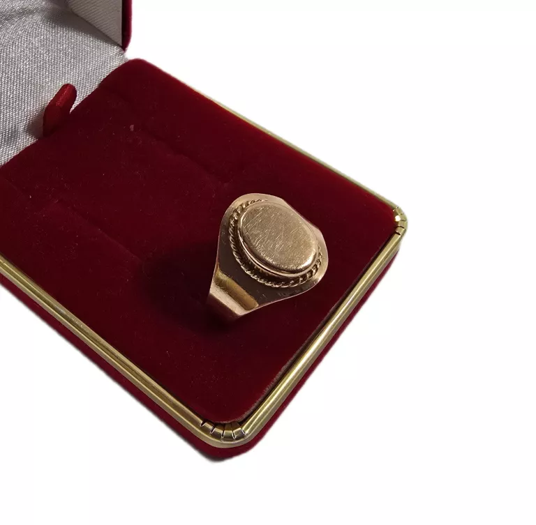 ZŁOTY MĘSKI SYGNET PRÓBY 583 / R. 27 / 8,15G