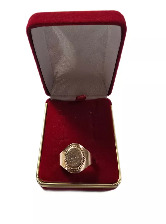 ZŁOTY MĘSKI SYGNET PRÓBY 583 / R. 27 / 8,15G