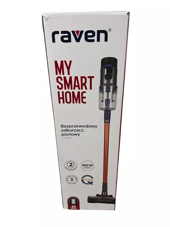 ODKURZACZ PIONOWY RAVEN EOR002 KOMPLET + GW 13-07-2027R.