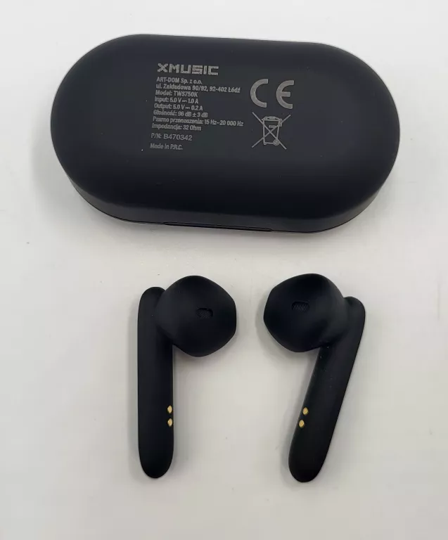 SŁUCHAWKI DOUSZNE XMUSIC TWS750K KOMPLET