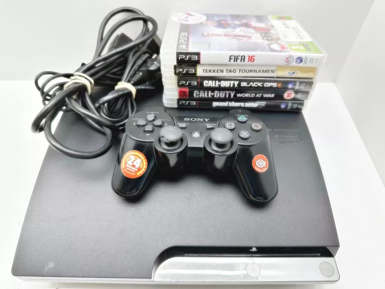 KONSOLA PS3 + PAD, KABLE, GRY