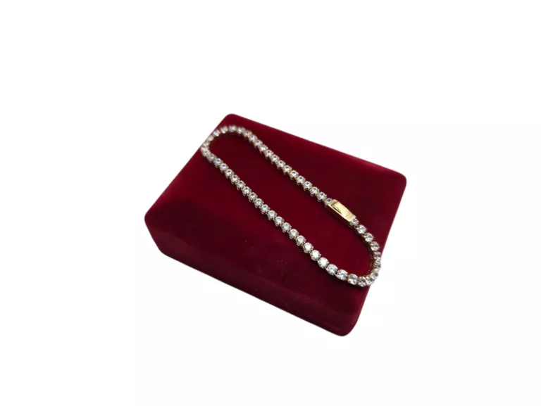 ELEGANCKA ZŁOTA BRANSOLETKA 'TENISÓWKA' 585 - 5,17G - 17CM - GLAMOUR