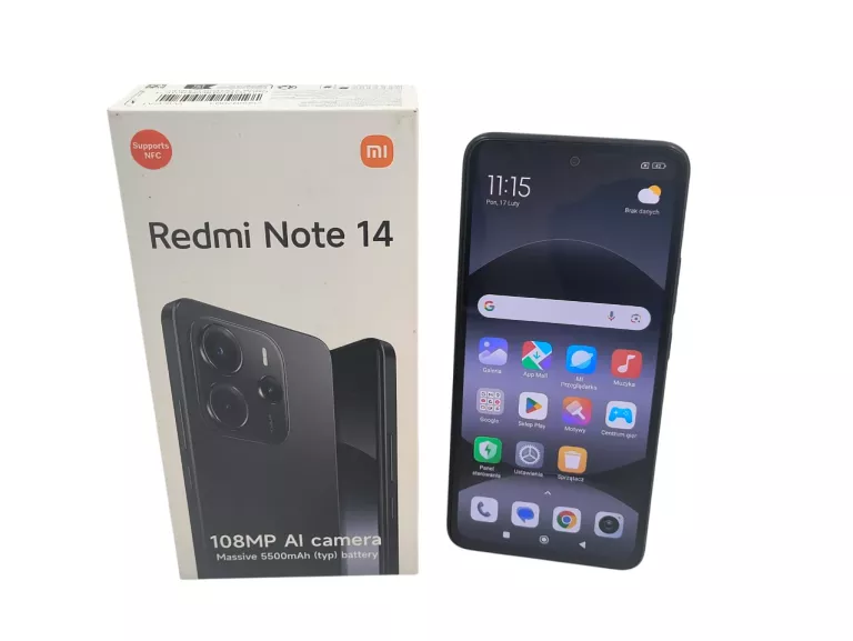 TELEFON XIAOMI REDMI NOTE 14 5G 8/256 GB 5G CZARNY - NA CZĘŚCI