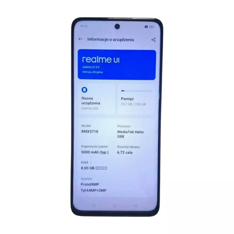 TELEFON REALME C55 8/256 ZŁOTY GB Z ETUI I SZKŁO