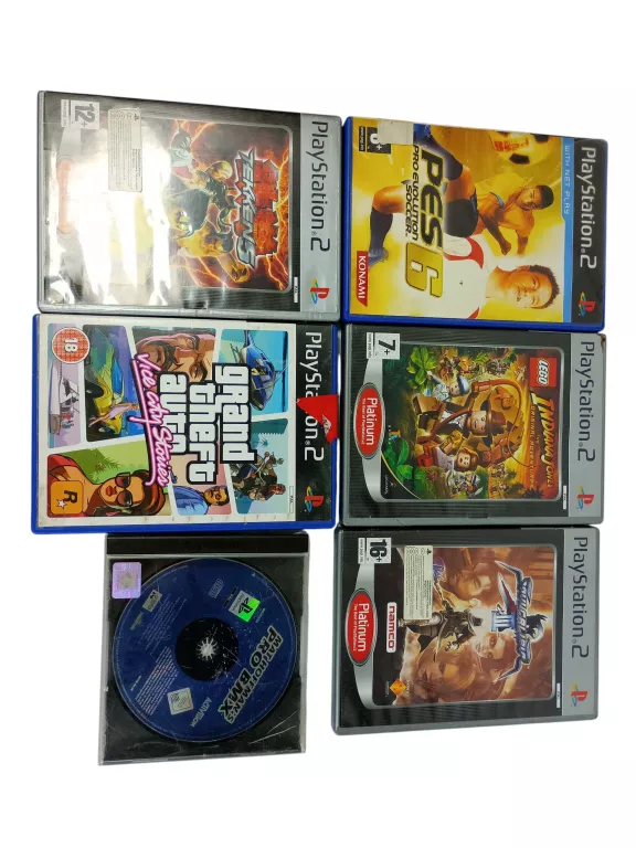 KONSOLA SONY PS2 2X PAD OKABLOWANIE GRY