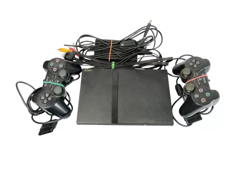 KONSOLA SONY PS2 2X PAD OKABLOWANIE GRY