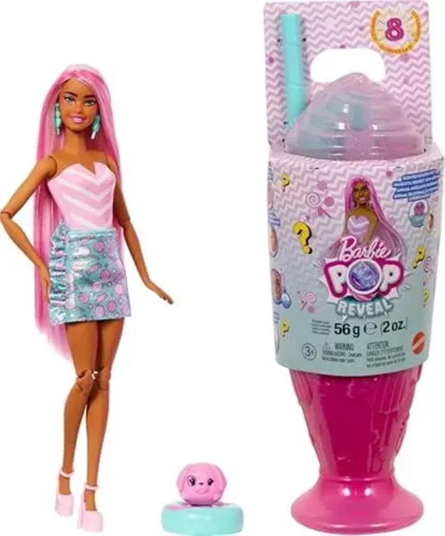 BARBIE POP REVEAL SERIA STYLOWY DESER LALKA MODOWA RÓŻOWA
