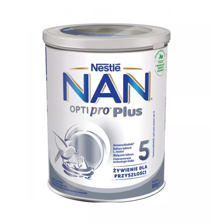 NESTLE NAN OPTIPRO PLUS 5 NA BAZIE MLEKA DLA DZIECI PO 2,5 ROKU ŻYCIA 800