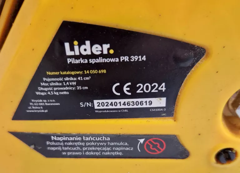 PIŁA SPALINOWA LIDER 3914